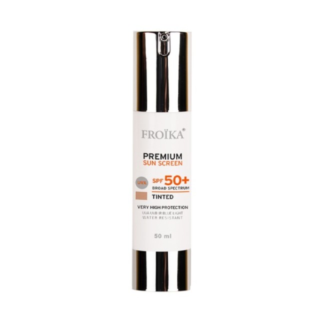 Froika Premium Sun Screen SPF50+ Tinted Αντηλιακή Προστασία με Χρώμα, Ελαφριά Κάλυψη 50ml