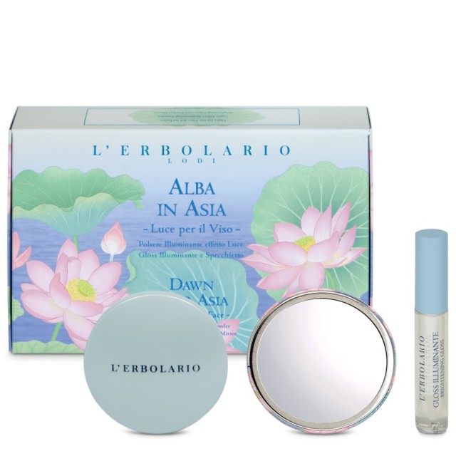 L’ Erbolario Alba in Asia Kit Make-Up  Λάμψης Προσώπου με Ανοιχτόχρωμη Πούδρα & Light Effect Gloss & Καθρεφτάκι