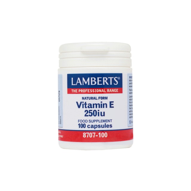 Lamberts Natural Form Vitamin E 250iu, Τοκοφερόλες 100 Caps