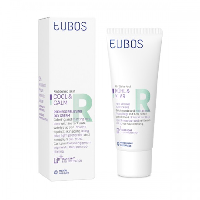 Eubos Cool & Calm Redness Releiving Day Cream, Καταπραϋντική Κρέμα Ημέρας για την Ερυθρότητα 40ml