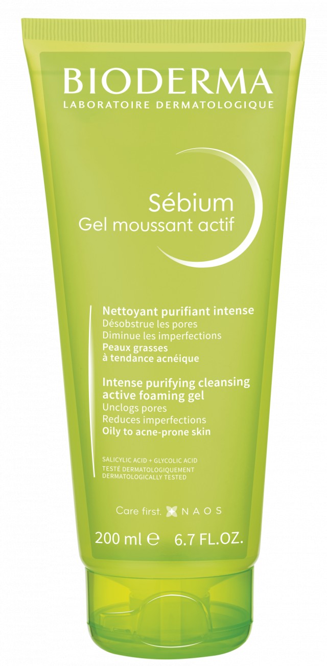 Bioderma Sebium Gel Moussant Actif Αφρίζον Gel Ενεργού Καθαρισμού για Λιπαρή Επιδερμίδα 200ml