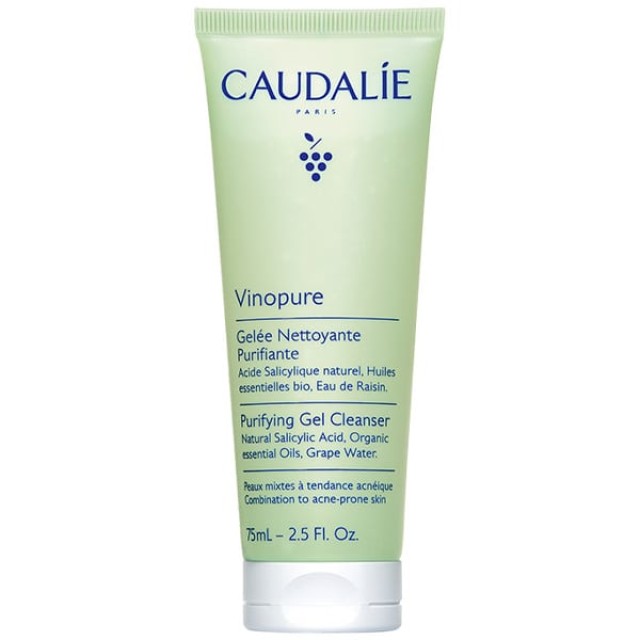 Caudalie Vinopure Purifying Gel Cleanser Καθαριστικό Προσώπου κατά των Ατελειών 75ml