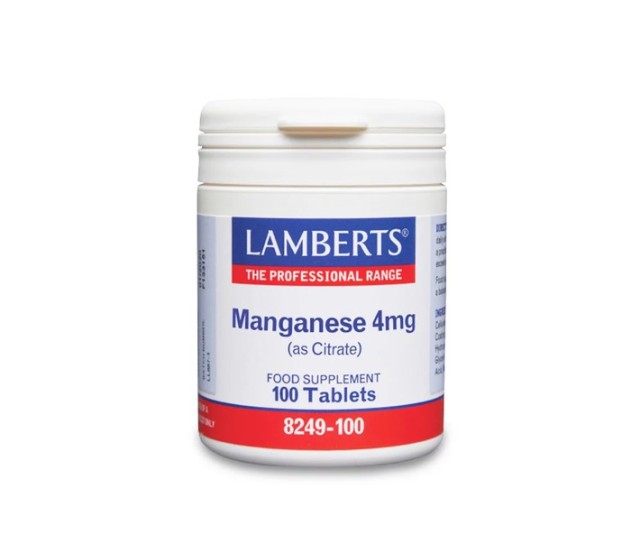 Lamberts Manganese as Citrate 4mg 100tabs