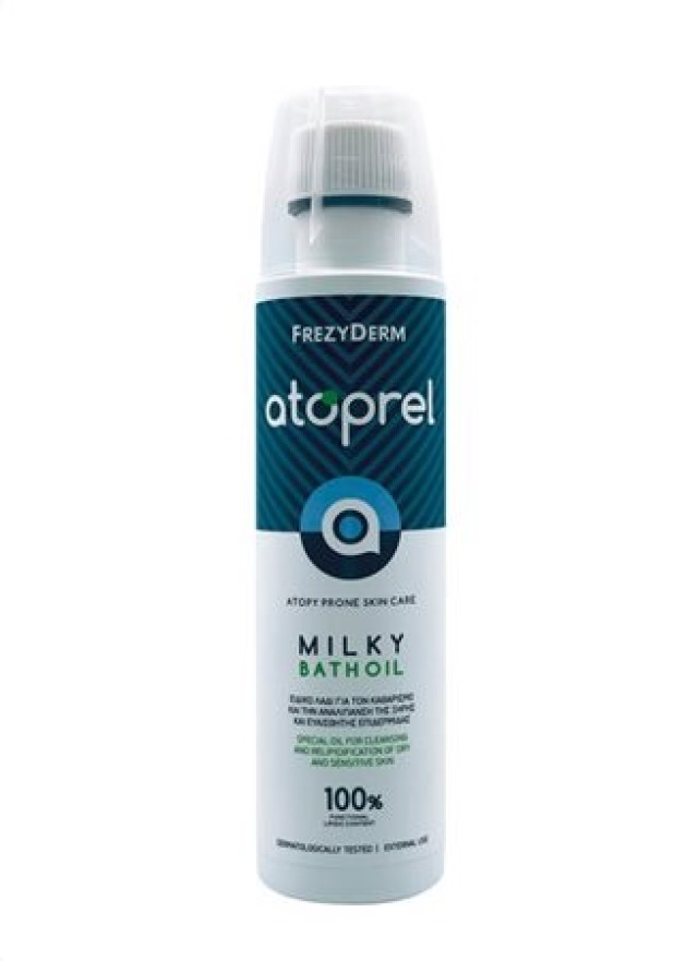 Frezyderm Atoprel Milky Bath Oil, Ειδικό Λάδι για τον Καθαρισμό & την Αναλίπανση της Ατοπικής Επιδερμίδας 250ml