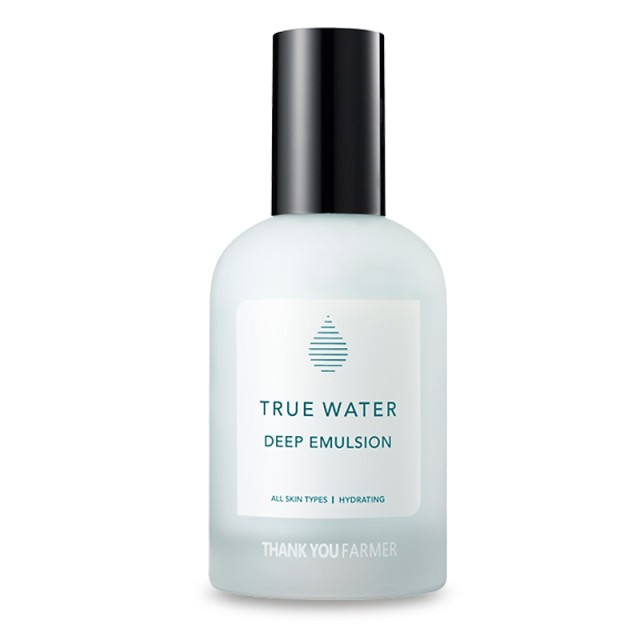Thank You Farmer True Water Deep Emulsion 130ml. Πλούσιο ενυδατικό γαλάκτωμα θρέψης