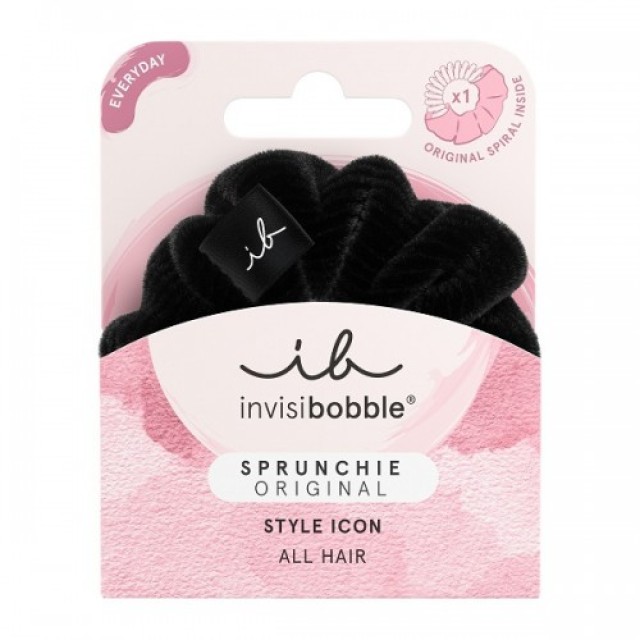 Invisibobble Sprunchie True Black Dusk till Dawn Λαστιχάκι Μαλλιών 1 Τεμάχιο