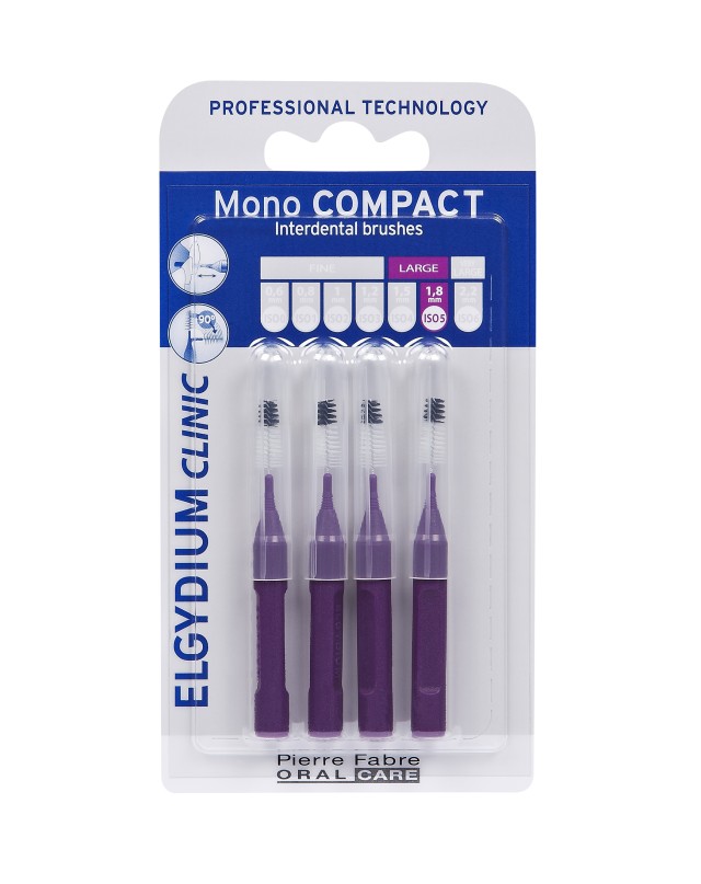 Elgydium Clinic Monocompact, Μεσοδόντια Βουρτσάκια 1.8mm Large 4τμχ
