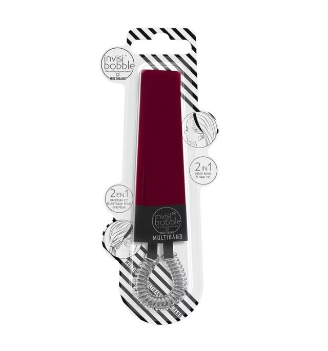 Invisibobble Multiband 2in1 head band& hair ring, Red Κορδέλα και Λαστιχάκι Μαλλιών
