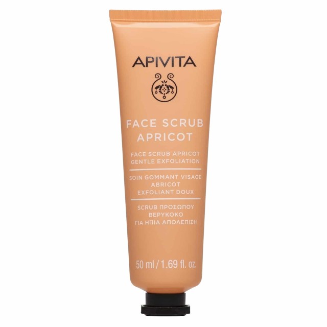 Apivita Face Scrub Apricot, Scrub Προσώπου Βερύκοκο, Ήπια Απολέπιση 50ml