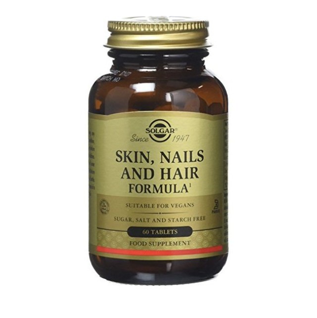 Solgar Skin, Nails & Hair Formula 60Tabs. Βοηθά στη διατήρηση ενός πιο νεανικού δέρματος