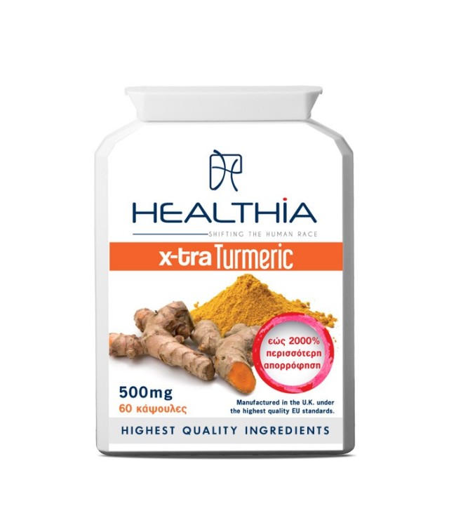 Healthia x-tra Turmeric 500mg 60 Caps