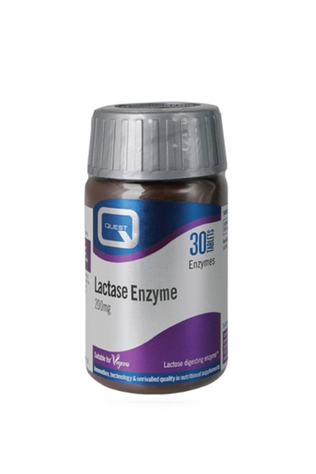 Quest Lactase 200mg Lactose Digesting Enzyme 30tabs