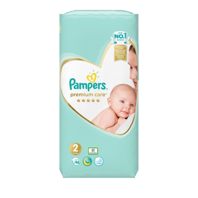 Pampers Premium Care No2 4-8kg Πάνες 46τεμ