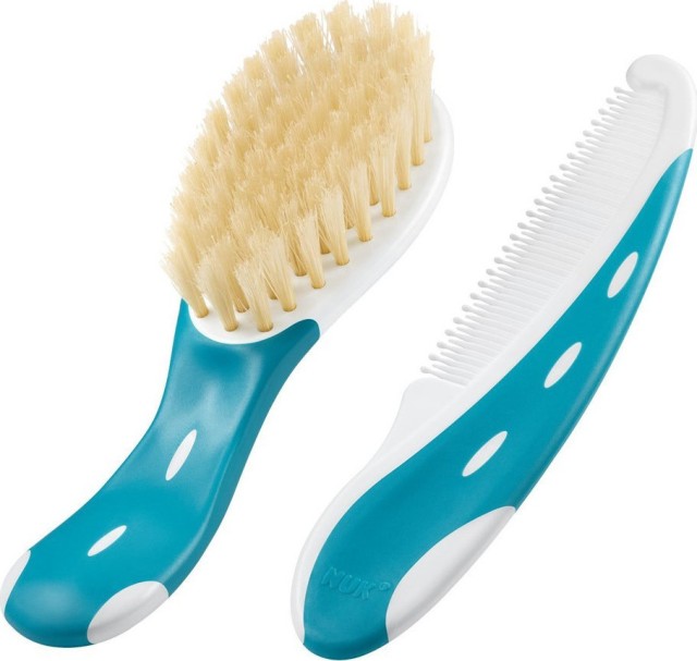 NUK Baby Brush with Comb, Σετ Βούρτσα & Χτένα. Χρώμα Μπλε 2 Τεμάχια