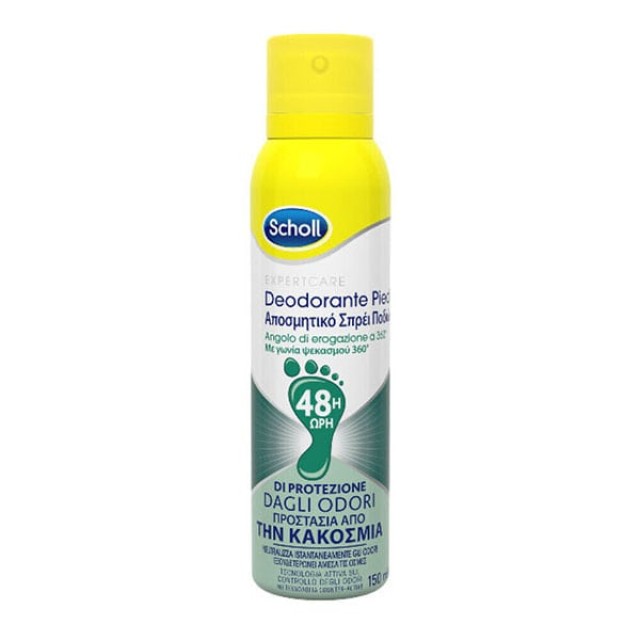 Scholl Expertcare Deodorante Piedi Αποσμητικό Σπρέι Ποδιών, Προστασία Από την Κακοσμία 150ml