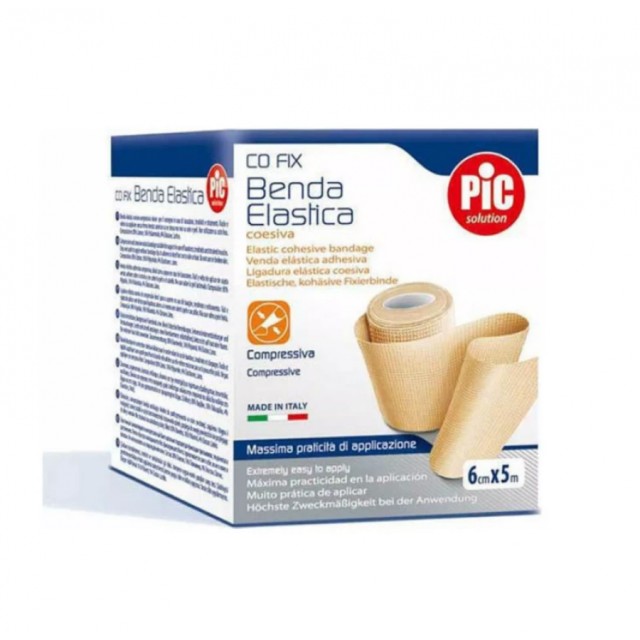 Pic C Solution Co Fix Blenda Elastica Συνεκτικός Ελαστικός Επίδεσμος Χρώμα Μπέζ 6cmx5m 1 Τεμάχιο