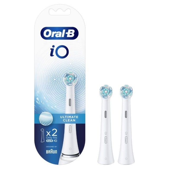 Oral-B iO Ultimate Clean Ανταλλακτικές Κεφαλές, Χρώμα Άσπρο 2 Τεμάχια