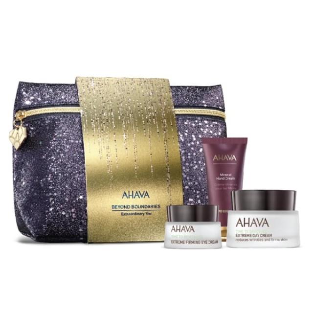 Ahava Promo Extraordinary You X-Mas Pack Extreme Day Cream Αντιγηραντική Κρέμα Ημέρας 50ml & Extreme Firming Eye Cream Κρέμα Ματιών 15ml & Vivid Burgundy Mineral Hand Cream Κρέμα Χεριών 40ml 