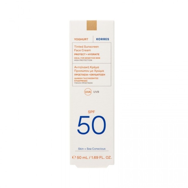 Korres Yoghurt Αντηλιακή Κρέμα Προσώπου SPF 50 με Χρώμα 50ml