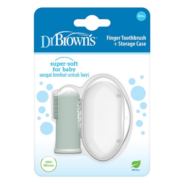 Dr. Browns Βρεφική Δαχτυλική Οδοντόβουρτσα για 3m+, 1τεμ