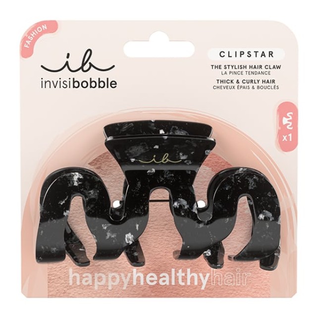 Invisibobble Fashion Clipstar Extra Large, Χρώμα Μαύρο 1 Τεμάχιο