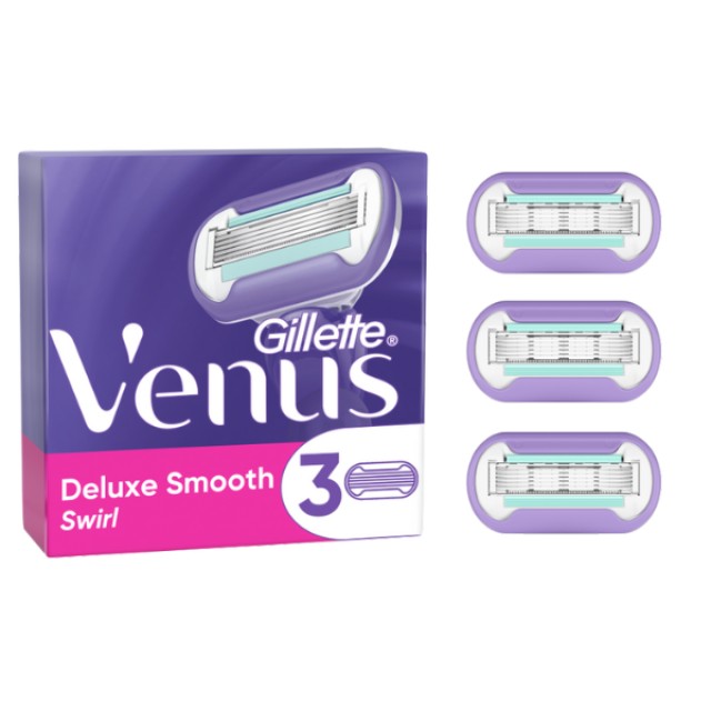 Gillette Venus Deluxe Smooth Swirl Ανταλλακτικές Kεφαλές 3τμχ