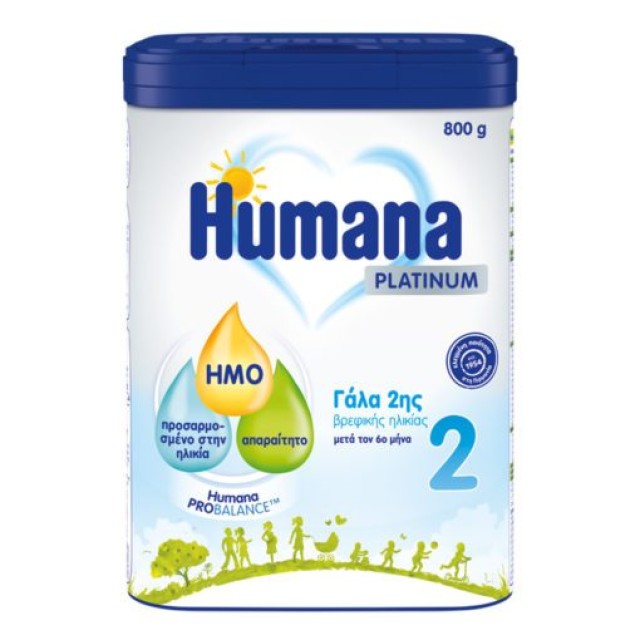 Humana Platinum 2 Γάλα 2ης Βρεφικής Ηλικίας, Μετά τον 6ο Μήνα 800gr