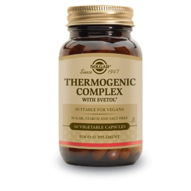 Solgar Thermogenic Complex, 60Veg.Caps. Συμβάλλει στην αποτελεσματικότερη καύση του λίπους