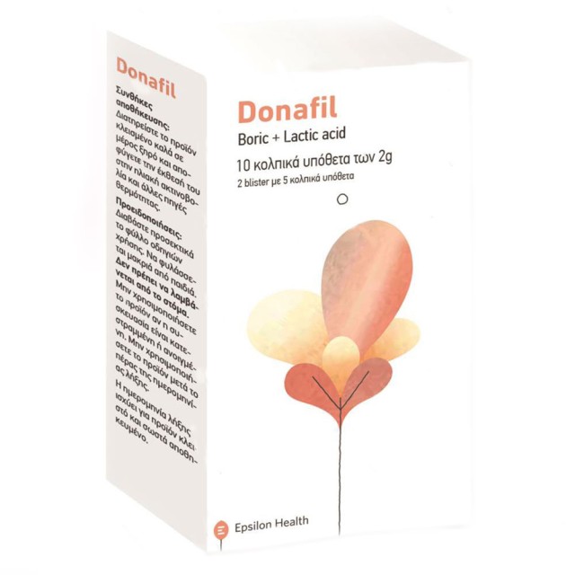Epsilon Health Donafil Κολπικά Υπόθετα 10 Τμχ x 2g