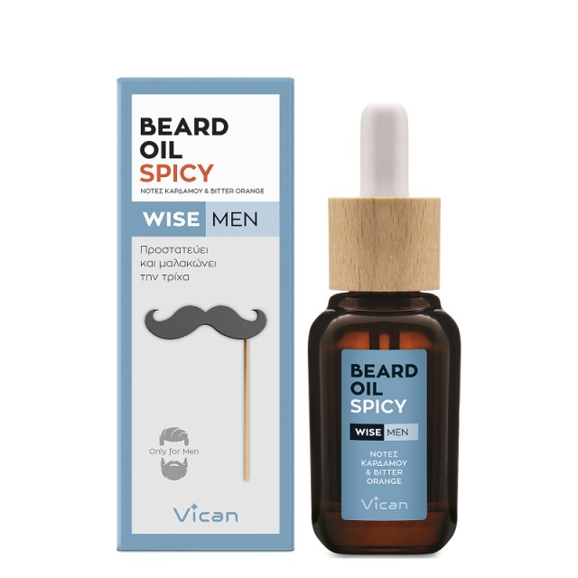 Vican Wise Men Spicy Beard Oil Έλαιο Γενειάδας, 30ml
