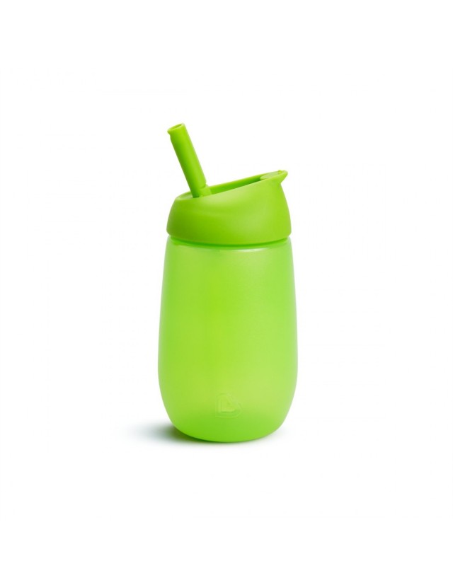 Munchkin Simple Clean Straw Cup 12m+, Κύπελλο με Καλαμάκι, Χρώμα Πράσινο 296ml 