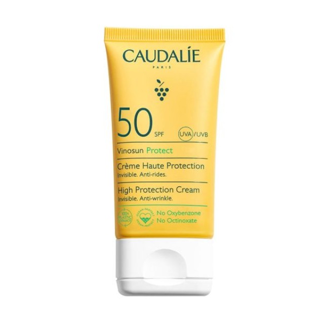 Caudalie Vinosun Protect High Protection Cream SPF50, Αντηλιακή Κρέμα Προσώπου 50ml