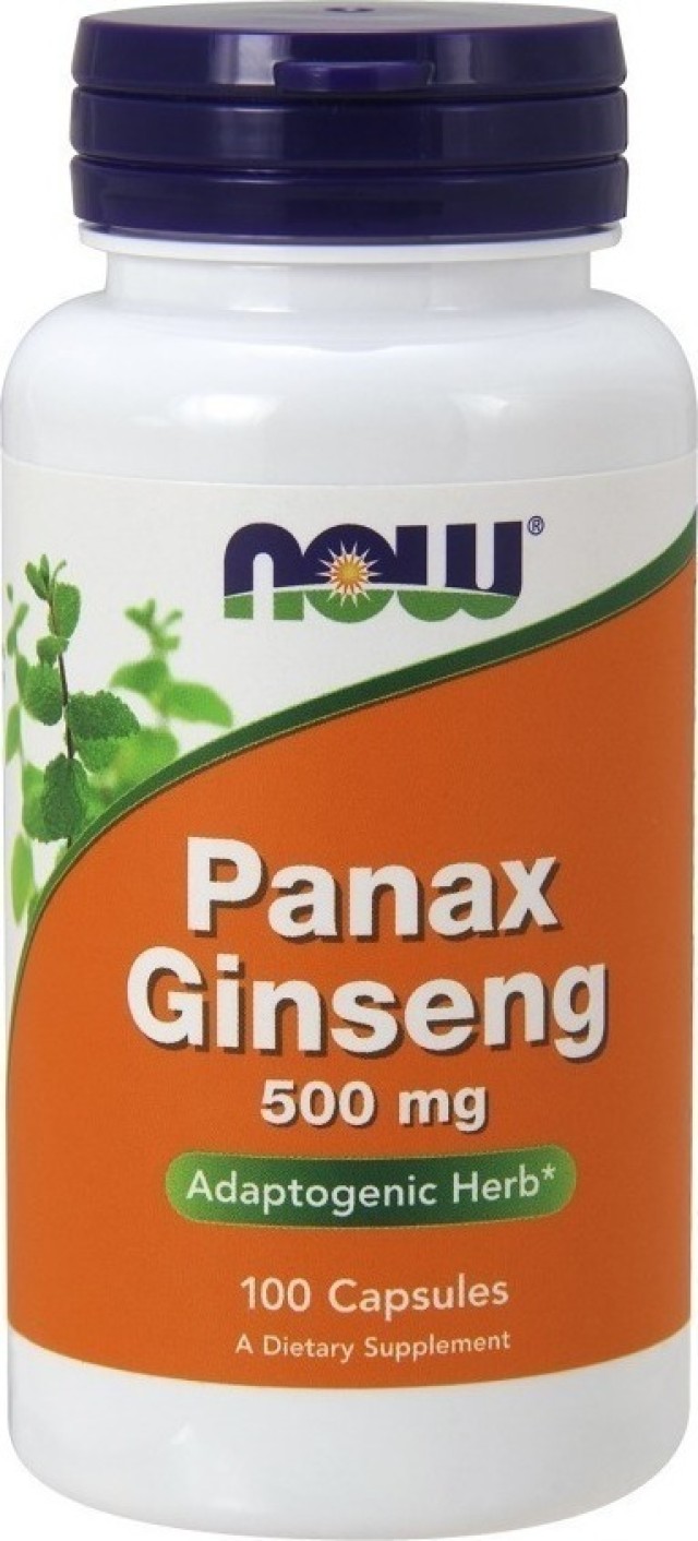 Now Foods Panax Ginseng 500mg, Συμπλήρωμα Διατροφής 100 Κάψουλες
