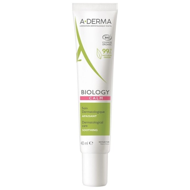 A-Derma Biology Calm Soin Dermatologique Apaisant, Δερματολογική Καταπραϋντική Φροντίδα 40mll