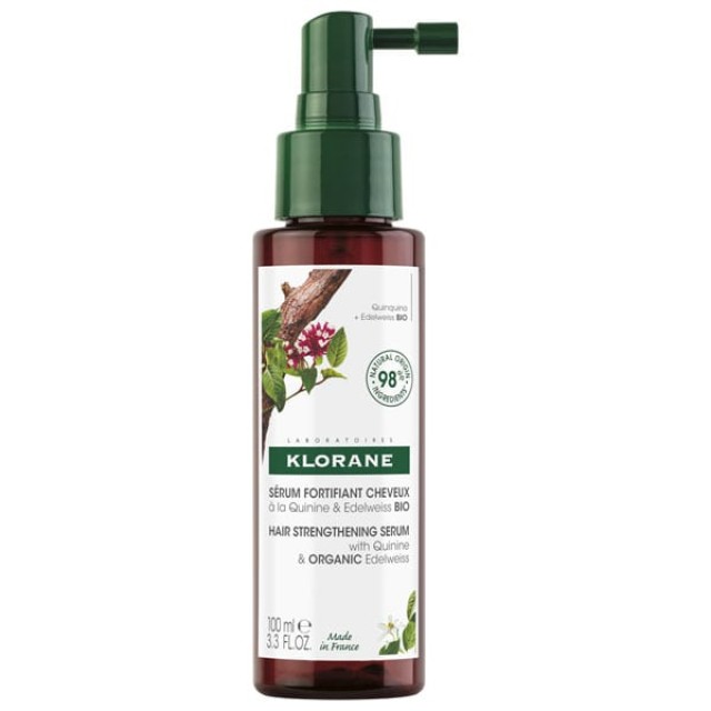 Klorane Quinine Serum Antichute, Δυναμωτικός Ορός με Κινίνη & Βιολογικό Εντελβάις Κατά της Τριχόπτωσης 100ml