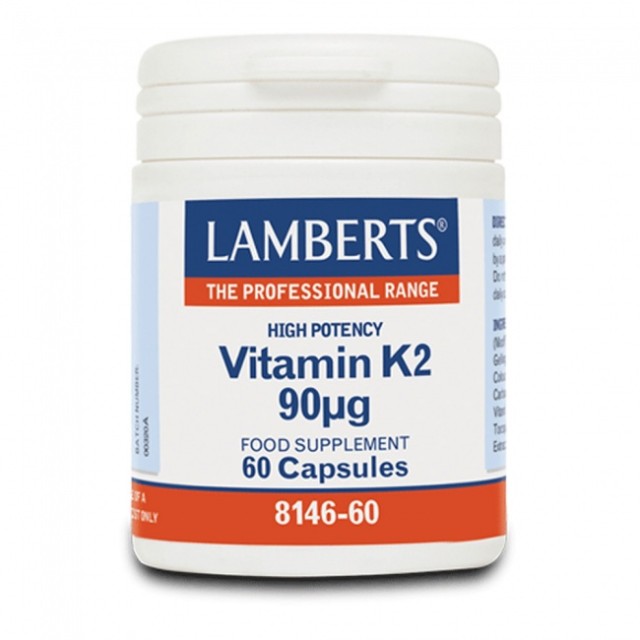 Lamberts Vitamin K2 90μg, Βιταμίνη Κ2 (ως μενακινόνη/ΜΚ-7) 60tabs