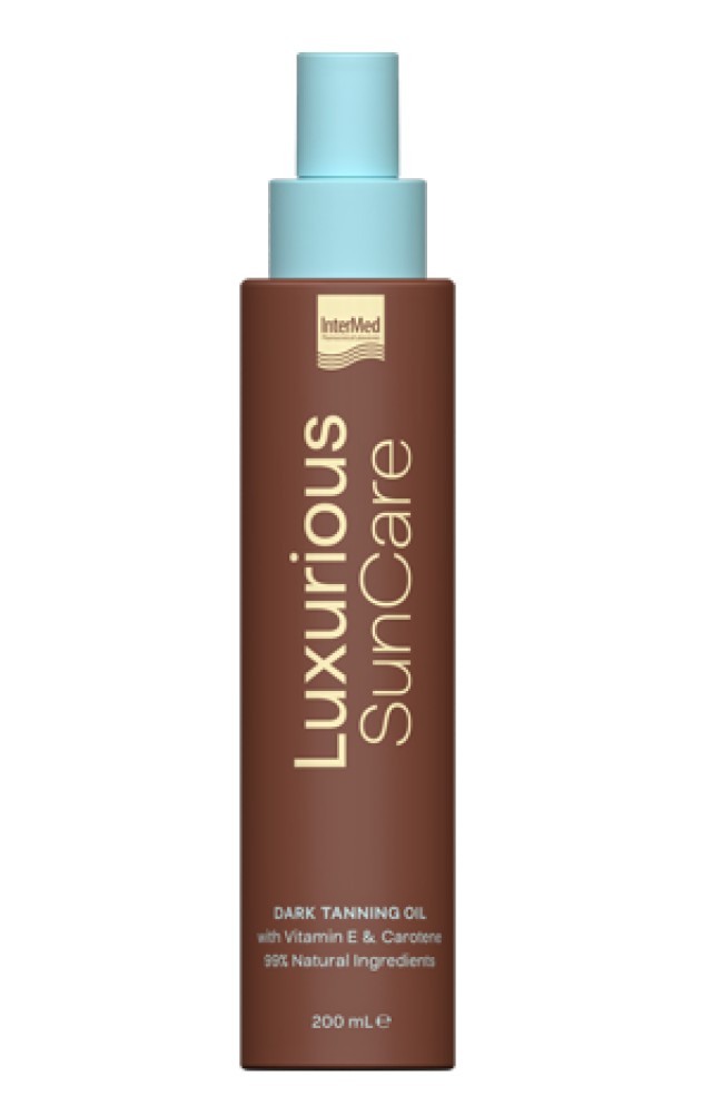 Intermed Luxurious SunCare Dark Tanning Oil, Ξηρό Λάδι για Γρήγορο & Έντονο Μαύρισμα 200ml