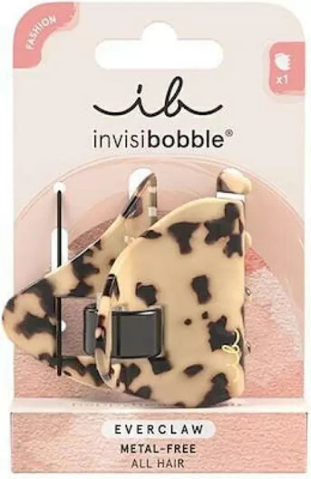 Invisibobble Fashion Everclaw Leo Love Κλιπ Μαλλιών, Χρώμα Μαύρο-Καφέ 1 Τεμάχιο