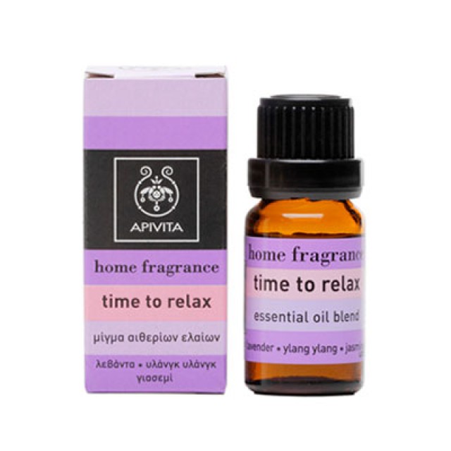 Apivita Home Fragrance Time to Relax Μίγμα από Λεβάντα, Γιασεμί & Υλάνγκ-Υλάνγκ 10ml