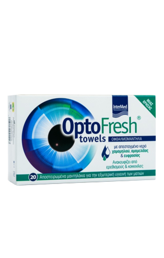 Intermed Optofresh Towelettes Αποστειρωμένα Οφθαλμομάντηλα 20τμχ