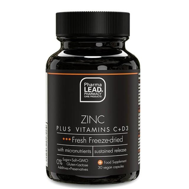 Pharmalead Black Range Zinc Plus Vitamin C & D3 200mg 200iu 30 κάψουλες