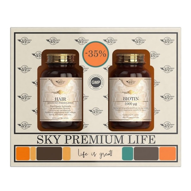 Sky Premium Life Promo Hair Advanced Formulation 60caps & Biotin 1000μg 60caps