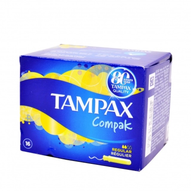 Tampax Compak Regular Ταμπόν με Απλικατέρ Υψηλής Απορροφητικότητας 16τμχ