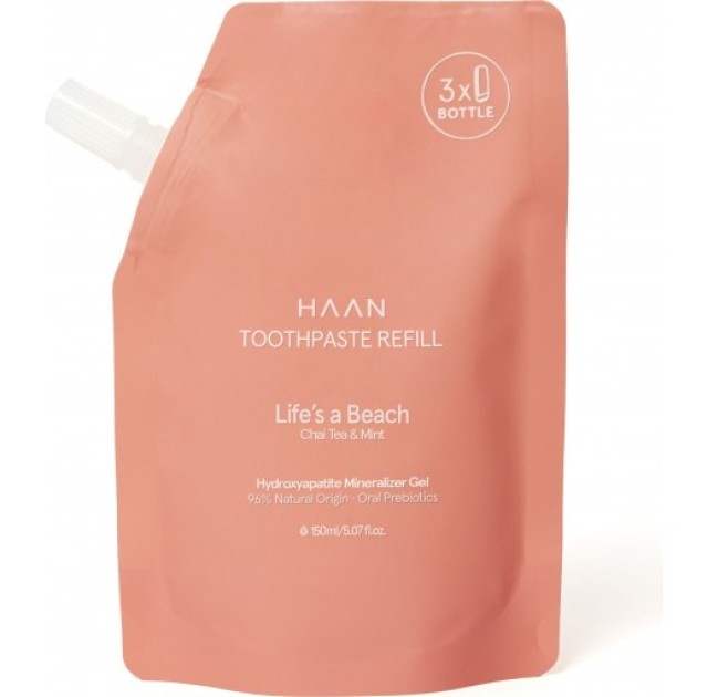 Haan Toothpaste Refill Lifes a Beach Chai Tea & Mint, Οδοντόκρεμα 150ml
