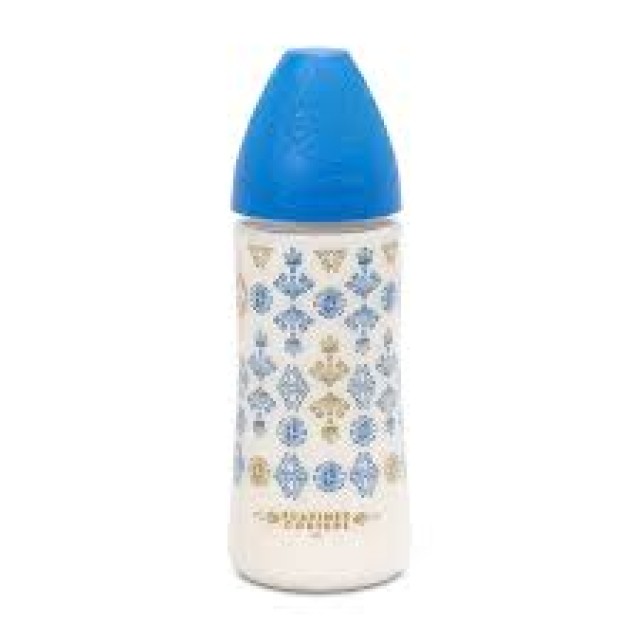Suavinex Μπιμπερό Πλαστικό 360ml +4m Dark Blue