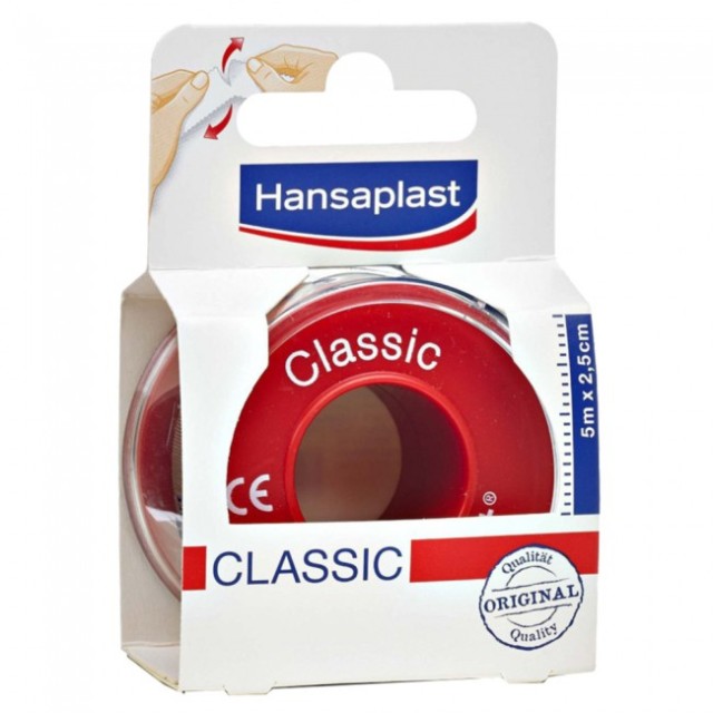 Hansaplast Αυτοκόλλητη Επιδεσμική Ταινία Classic 2,5cm x 5m