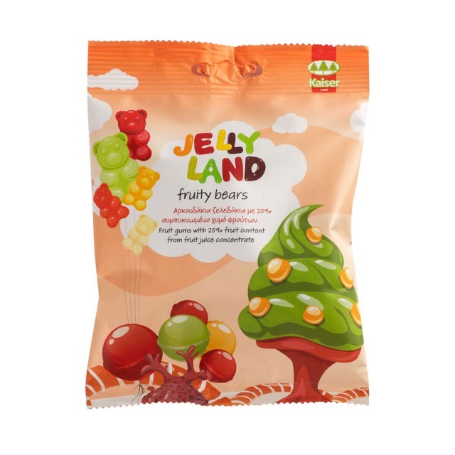 Kaiser Jelly Land Fruity Bears Αρκουδάκια Ζελεδάκια με 25% Συμπυκνωμένο Χυμό Φρούτων 100gr