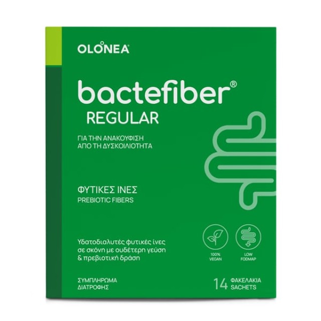 Olonea Bactefiber Regular, Φυτικές Ίνες για την Ανακούφιση από τη Δυσκοιλιότητα 14 Φακελάκια