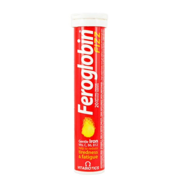 Feroglobin Fizz Αναβράζον Συμπλήρωμα Σιδήρου & Φυλλικού Οξέως, 20 Αναβράζουσες Ταμπλέτες