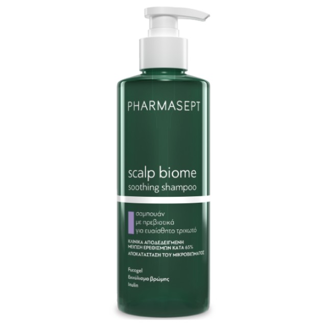Pharmasept Scalp Biome Soothing Shampoo Σαμπουάν με Πρεβιοτικά για Ευαίσθητο Τριχωτό 400ml